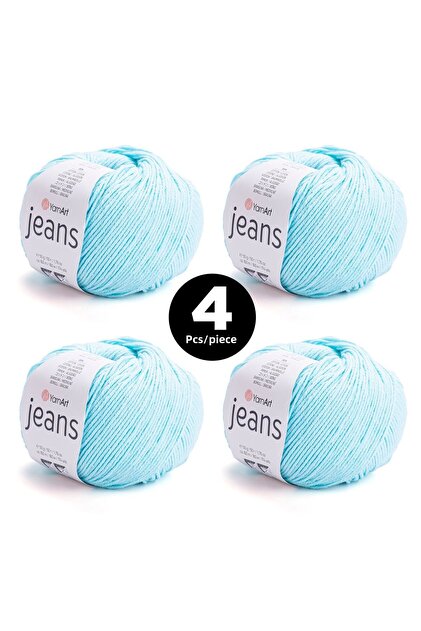 Jeans Knitting Yarn - 76 - Pack of 4