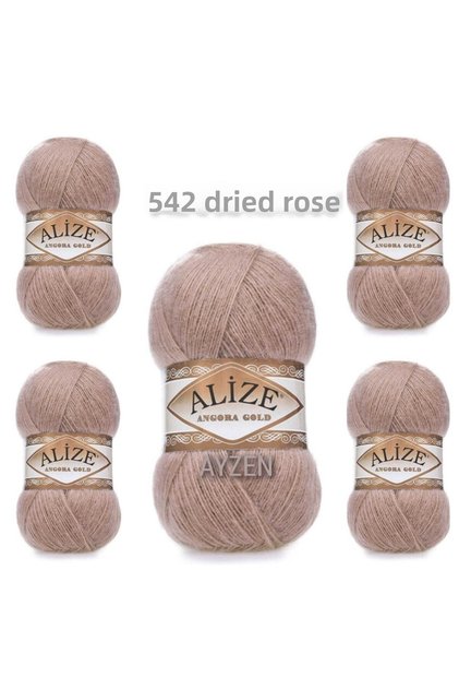 Ayzen Home Angora Gold Hand Knitting Yarn 5 Pack Color No: 542