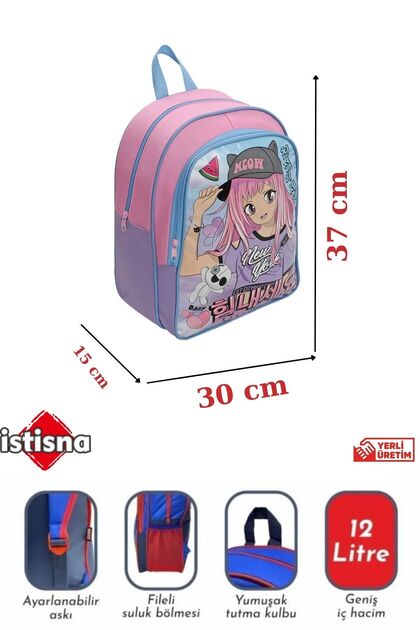 Sweet Girl Orijinal Lisanslı Ortaokul Ilkokul Sırt Çantası ve Beslenme Çantası Hediyeli