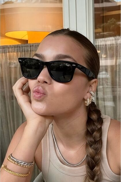 Unisex Cross Cut Wayf Shiny Classic Sunglasses /