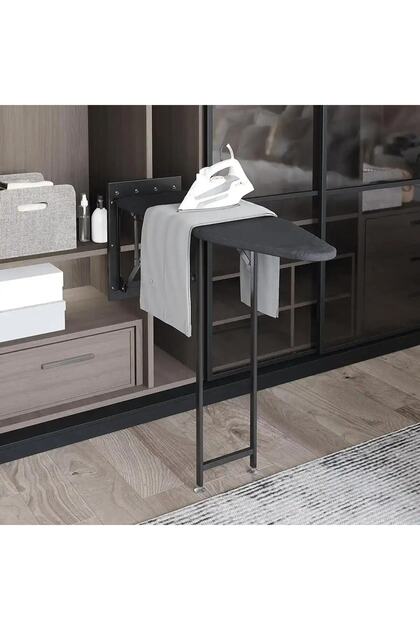 Starax Ayak Destekli Dolap İçi Ütü Masası Antrasit Modül 20cm (S