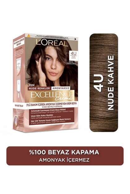 Excellence Creme Nude Renkler Saç Boyası – 4u Nude Kahve