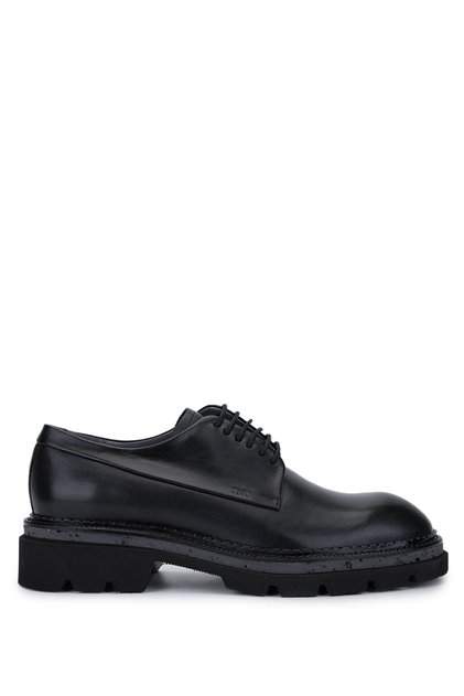 Men's Genuine Leather Black Antique Casual Shoes