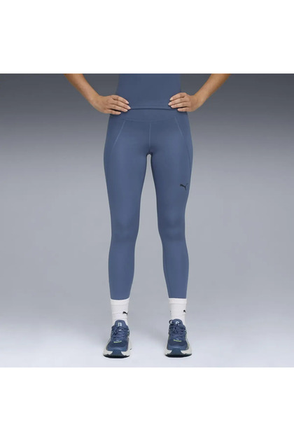 W TAD ESSENTIAL TIGHT HW FL Mavi Kadın Tayt