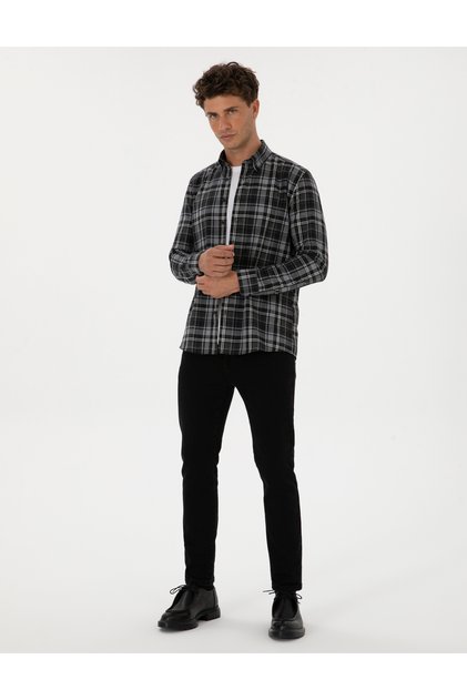 Antrasit Slim Fit Jean Pantolon 50315259-VR006