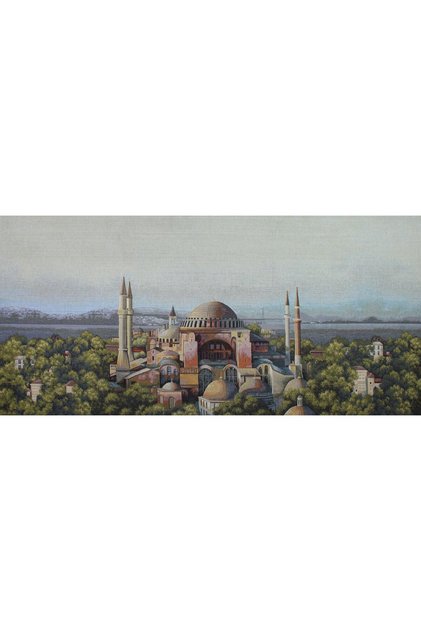 AYASOFYA JAKARLI DOKUMA GOBLEN DEKORATİF ÇERÇEVESİZ PANO TABLO 70*140