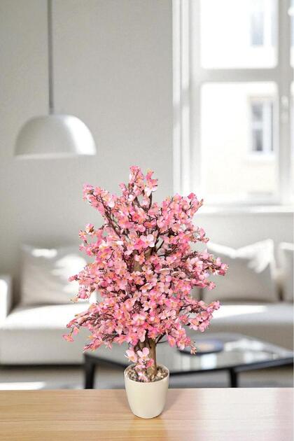 YAPAY ÇİÇEKÇİNİZ Yoğun Yapraklı 60 cm Yapay Sakura Bahar Dalı