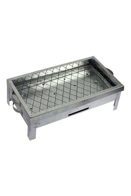 Charcoal Brazier For Camping And Trips Silver