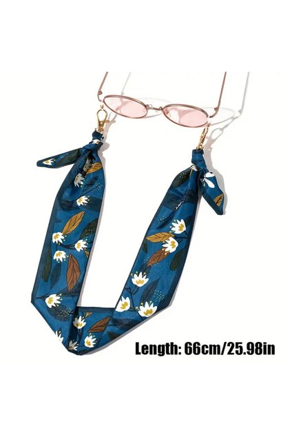 Glasses Chain Stylish Glasses Strap with Flower Pattern with Foulard