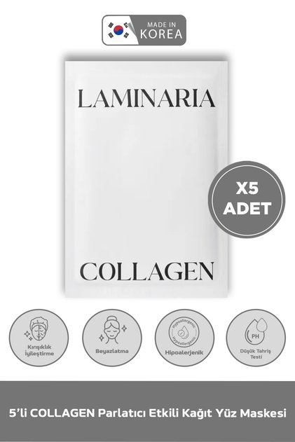 Collagen Containing Pore Firming Lamınasi Korean Paper Face Mask 5 Pcs