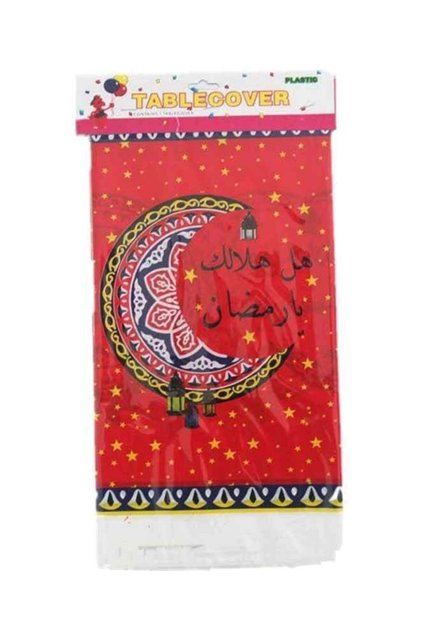 Disposable Ramadan Decorative Table Cover Multicolour 108 x 180centimeter