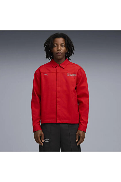 Puma Ferrari Lifestyle Jacket Kırmızı Erkek Fermuarlı Ceket