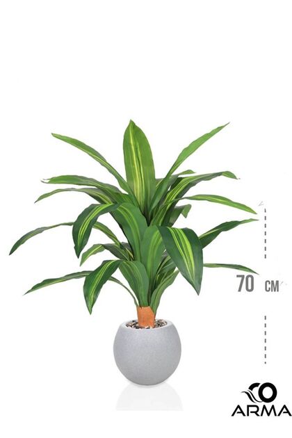 An artificial tree simulating a soft corn tree with its natural texture, 70 cm high, in a fiber pot