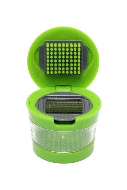Kitchen Garlic Press Chopper Slicer Hand Presser Garlic Grinder Crusher Green