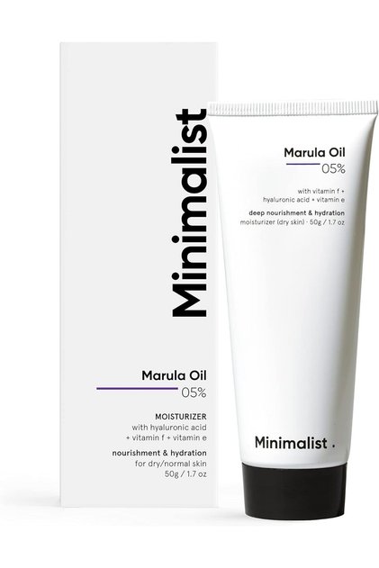 Marula Oil 5% Face Moisturizer For Dry Skin With Hyaluronic Acid For Deep Nourishment & H