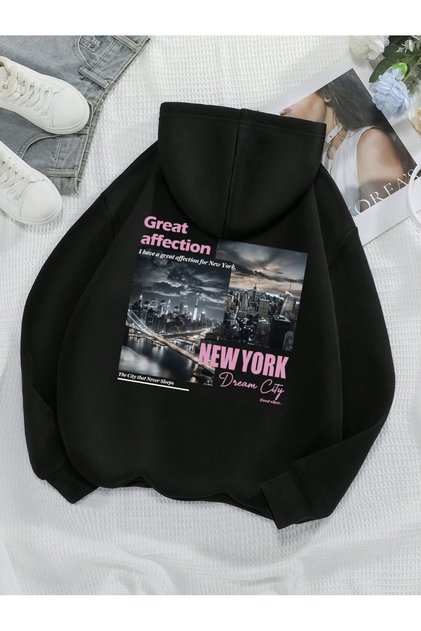Unisex Men/Women Colorful Great Custom Printed Cotton Oversize Hooded Sweatshirt