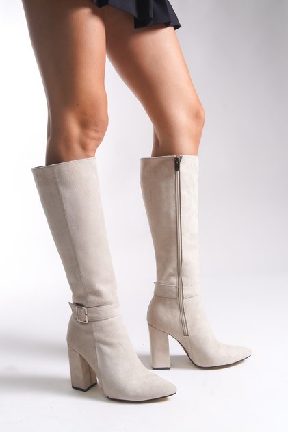 Therkilia Women's Boots 00121200 Beige Suede
