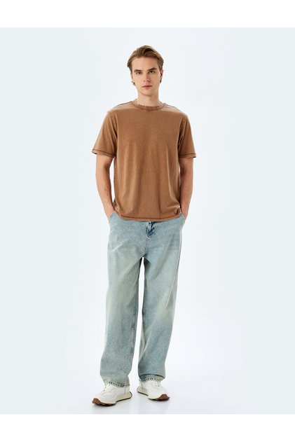Cotton Washed Regular Fit Short Sleeve Crew Neck T-Shirt