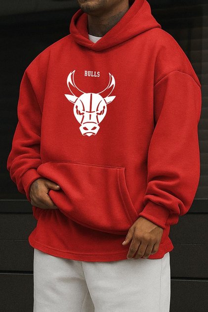 3 Yarn Combed Cotton Chicago Bulls Printed Sweatshirt