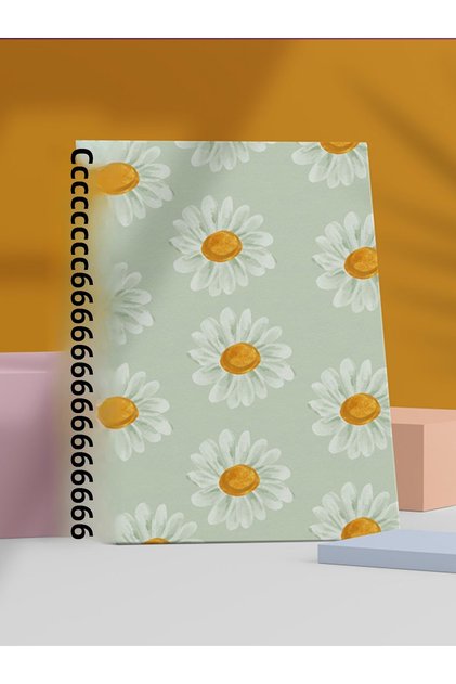 Spiral School Notebook 80 sheets Daisy - A5 Size Unlined