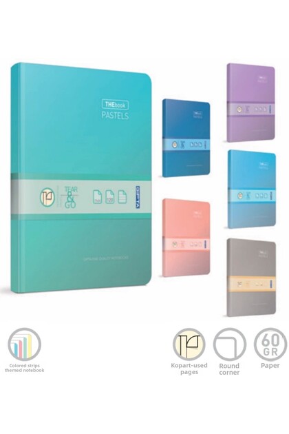 GIPTA THE BOOK PASTELS HARDCOVER NOTEBOOK 20x28 Checked SQUARED 120 SHEETS (3303)