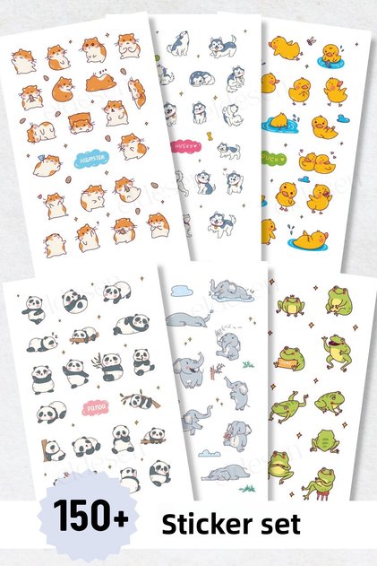 6-Piece Sticker Set / Bullet Journal / Scrapbook / Agenda Sticker Set / Sticker Book