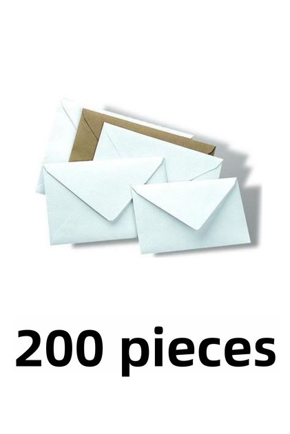200 Pieces 14x20 Cm Invitation Envelopes 90 Gr White