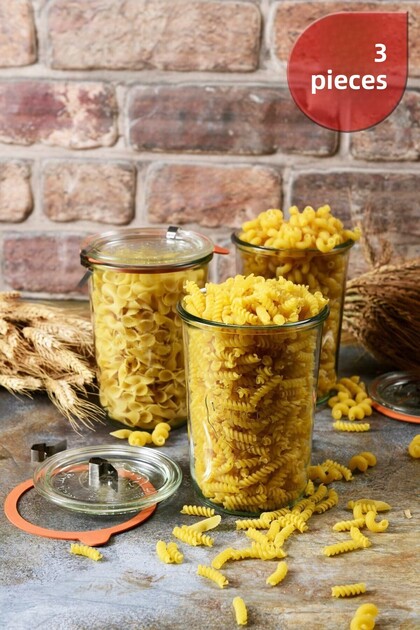 850 Ml Glass Storage Jar Set (3 Pieces)