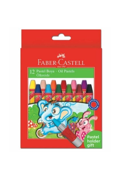 Pastel Crayon Set, 12 Colors, Includes a Free Pastel Holder and Pencil