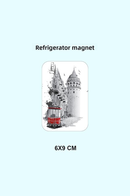 Galata Tower Themed Magnetic Refrigerator Magnet Ornament