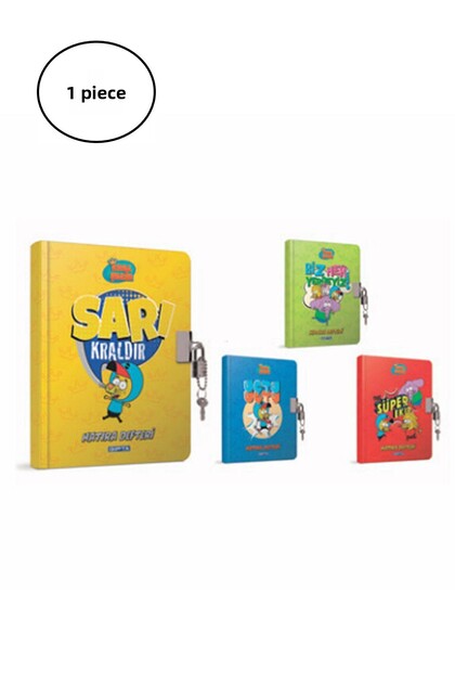 Kral Şakir Commemorative Notebook Thread Stitched Hard Cover 14X20 Locked 96 Sheets 1 Piece