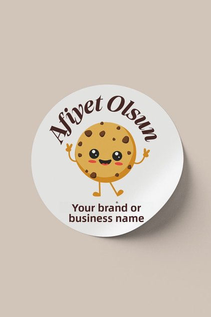 Cute Cookie Label Customized for Your Brand and Boutique Businesses - Business Boutique Sales Label