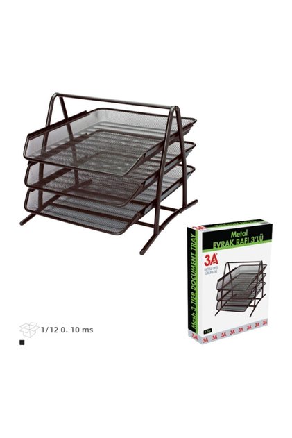 3A 3-Piece Movable Metal Document Rack