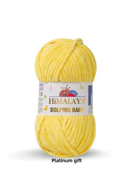 (5 bucăți) Dolphin Baby 80313 pătură galbenă ață vestă cardigan pulover eșarfă beanie fire
