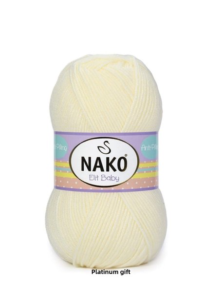 ( 5 Pieces ) Elit Baby 99064 Ecru Hand Knitted Threads Vest Cardigan Sweater Thread Baby Blanket Thread