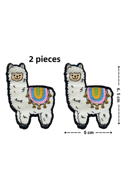 Adhesive with Iron Cute Lama (Drama Lama) Woven Rigging/Patch