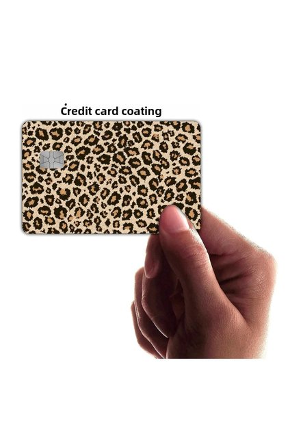 Brown Leopard Design Credit Card Covering