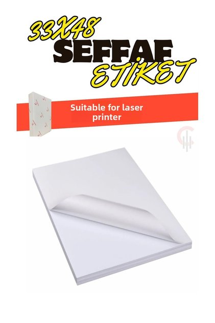 100 Pieces Transparent Adhesive Labels 33X48 cm Size