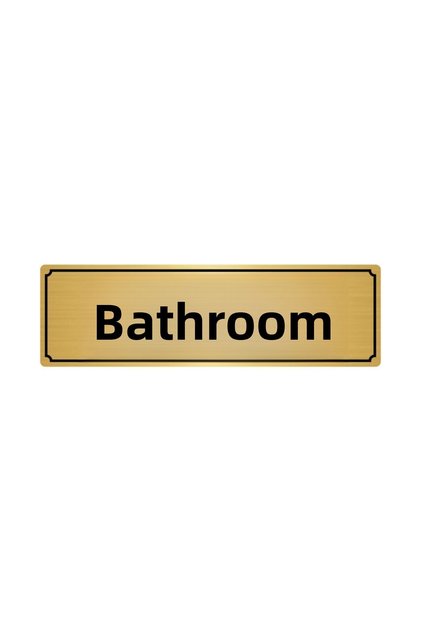 Bathroom Orientation Sheet 5Cmx20Cm Gold Color Metal