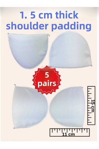 Wadding Shoulder and Jacket Wadding Heel and Shoe Wadding White (1.5 cm 5 Pairs)