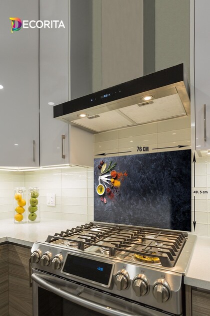 Glass Stove Back Protector |   Seasoning Condiment |   49.5cm X 76cm