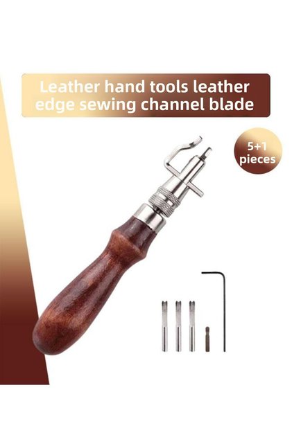 Cuțit pentru canal de cusătură din piele Instrument de mână din piele 5+1