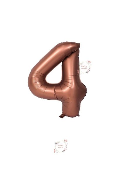 Bal10 4 Years Old Brown Number Foil Balloon