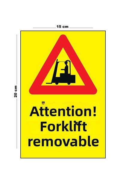 Metal Caution Forklift Can Exit 15 cm X 20 cm Warning Sign Direction Sign