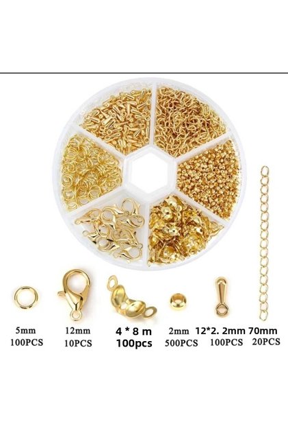 830 Pieces Gold Jewelry Necklace Bracelet Making Set
