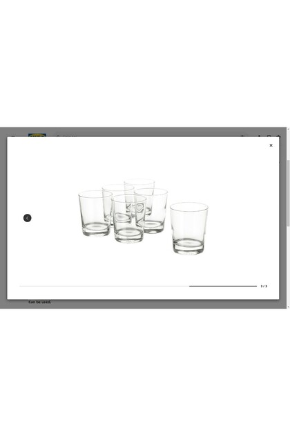 Godis Glass Set, Transparent Glass, 23 Cl, 6 Pieces