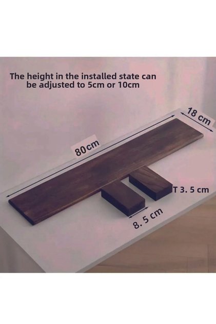 Solid Natural Wood Monitor Riser Monitor Base Monitor Stand (80 cm X 18 cm)