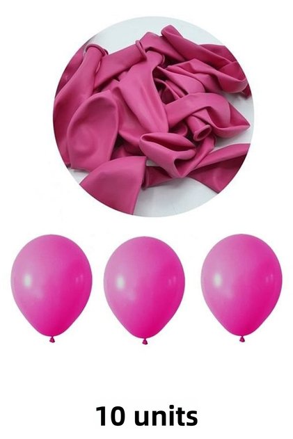 Fuchsia Balloon 12" - 30 cm Latex Fuchsia Color Balloon, Pack of 10