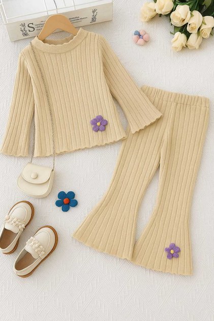 Girl's Seasonal Fabric Bottom Top Long Sleeve Set