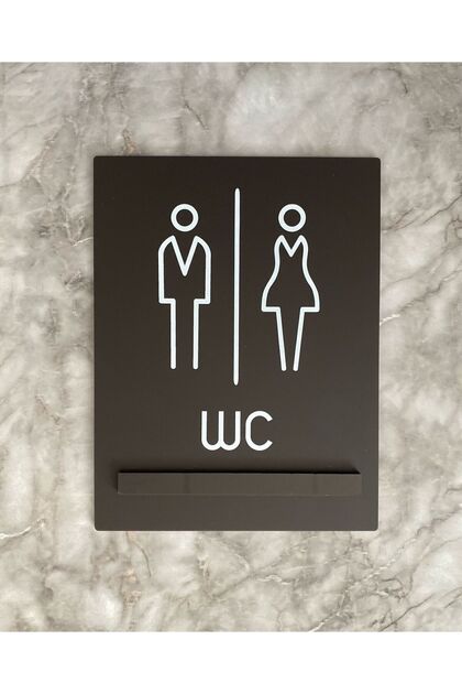 Wc Diversion Sheet Door Sign Self-Adhesive Bitter Series 17X13 cm